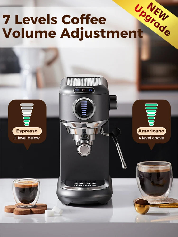 Cafelffe Cappuccino Espresso Machine Inox Semi Automatic Coffee Maker ESE POD&Powder Stainless Steel steam Hot /Cold cafetera