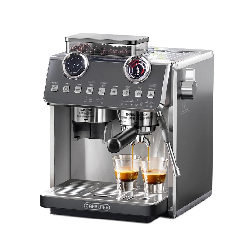 Semi-commercial Cafe 20 Bar Multi-function Semi-automatic Brew System Espresso Coffee Machine With Grinder