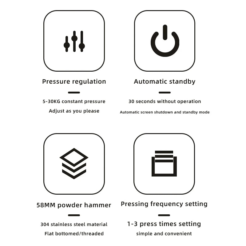HAVMORE Automatic 58.35mm Espresso Coffee Powder Press Auto Tamping  Machine Professional Lifting Bracket Electric Coffee Tamper