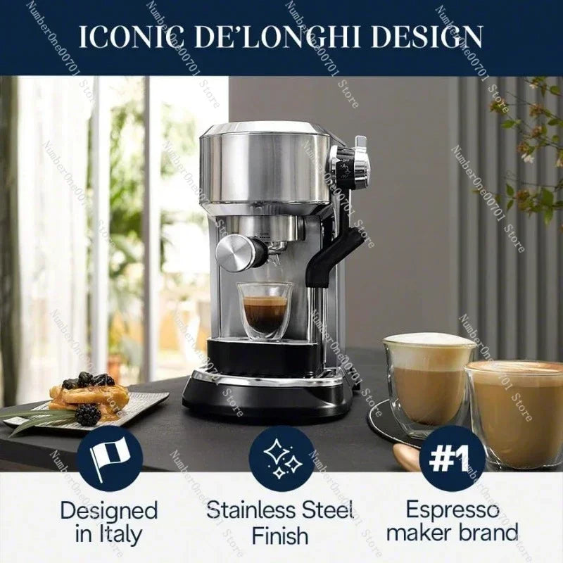 De'Longhi EC950M Espresso Machine with Automatic Steam Wand, Dedica Maestro Plus, Stainless Steel