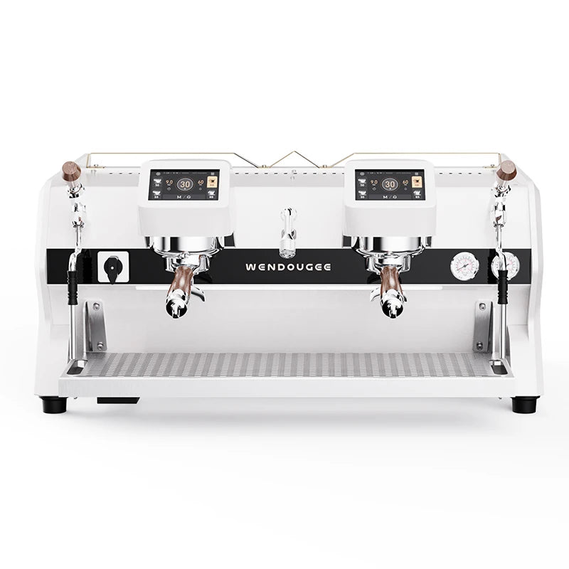 Commercial Coffee Machine, Italian Semi-automatic, Dual Head Electric, Control System, UI Touch Screen, Multiple Boilers