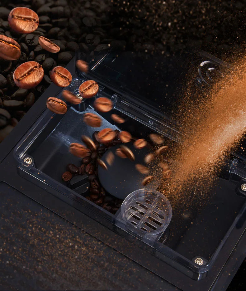 One Touch Bean To Cup 7 Inch 9 Language Automatic Espresso Coffee Maker Cappuccino Latte Hot Water Milk Coffee Built in Grinder