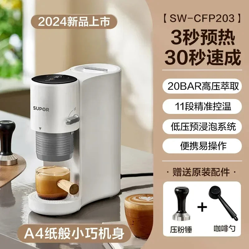 220V Sowtech Automatic Espresso Machine for Home and Office, Mini Compact Portable Coffee Maker AG
